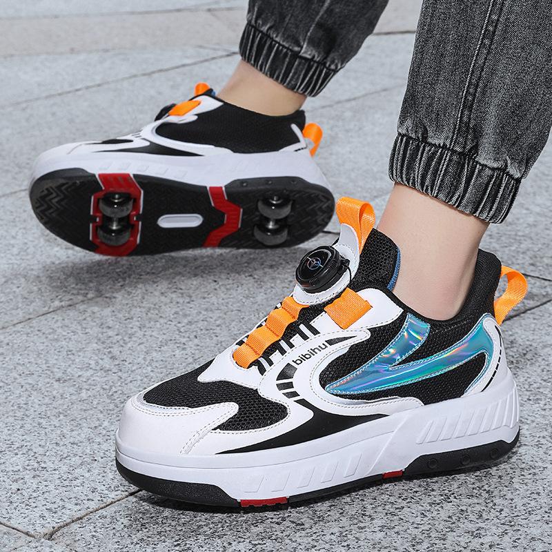 

Детские коньки с двойными колесами Runaway Shoes Подростковые мигающие роликовые коньки Wheels Shoes 39