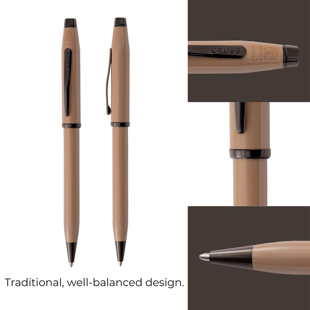 Cross Century II Beige Premium Gift Boxed Premium Ballpoint Medium Perfect Gift for Day or Promotion Oil-Based Pen, Nib, Father's