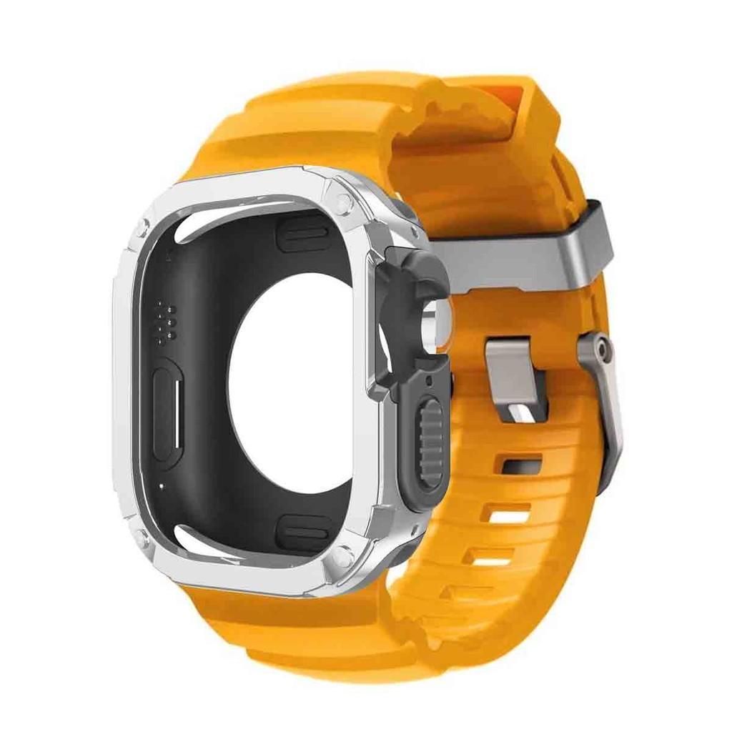 Silicone Strap+TPU PC Case For Apple Watch Ultra 3 2 1 49mm for iWatch Series 11 10 46mm band for Iwatch 9 8 7 6 5 4 45mm 44mm