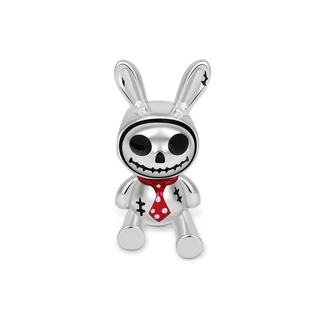 New Bunny Bear Castle Skull Diy Bead for Making Women Berloque Fit Original Charms 925 Sterling Silver Bracelet