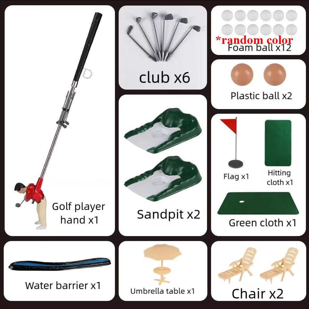 

Mini Golfing Man Indoor Golf Kit Golf Course Backyard Set Portable Golf Game Golf Club Sport Toy For Home Lightweight & Compact