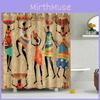 Bathroom Fabric Waterproof Shower Curtain Sheer Panel Decor 12 New Hooks