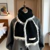Thick Plush Long Scarf Soft Luxury Wraps Shawl Vintage Ladies Neck Warmer Scarves  Outdoor Warm