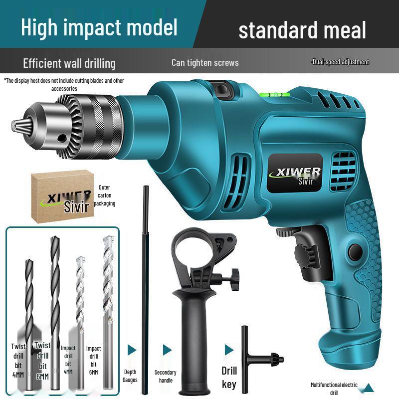 Electric Tool Set: Impact Drill, Drill Machine, Electric Wrench, Handheld Drill