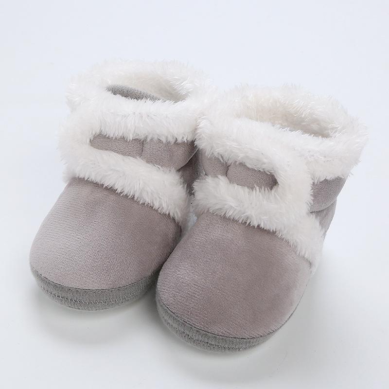 Handmade Soft Sole Winter Shoes for Infants & Toddlers - Non-Slip Velvet Cotton Socks