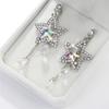 Shiny Rhinestone Hollow Star Tassel Dangle Stud Earrings Women Jewelry