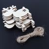 (10pieces/bag)7.94x8.33CM Christmas Elk Wooden Decorative Pendant New Year Room Matching Atmosphere Photo