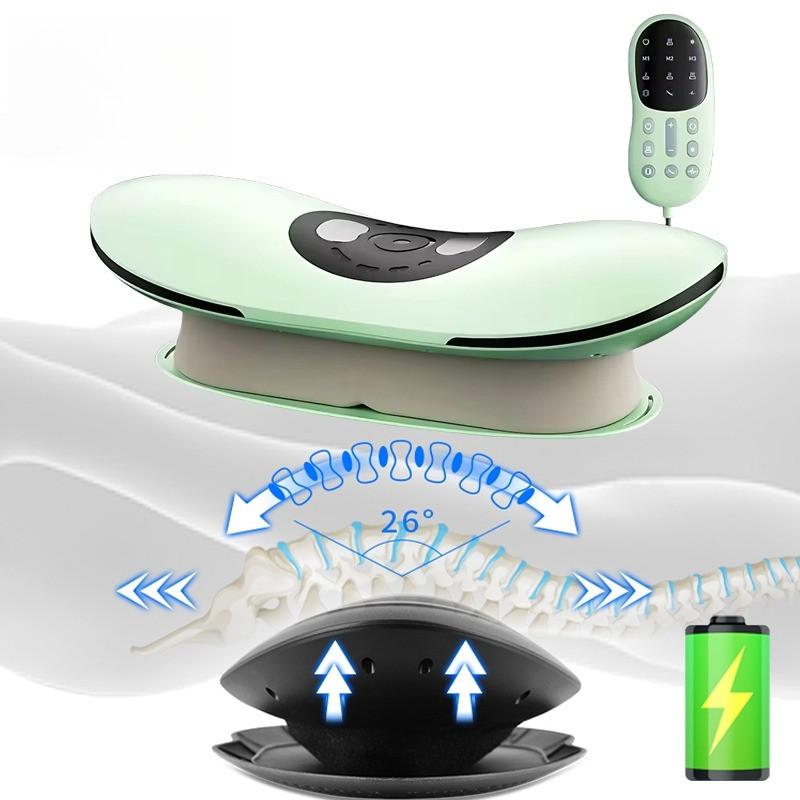 Spine Support Back Massage Machine Electric Lumbar Traction Massager Adjustable Vibration Intensity Airbag Waist Massager
