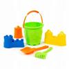 SAND BUCKET 25cm Lock Rake Shovel, Molds BEACH SET 6 Pcs.