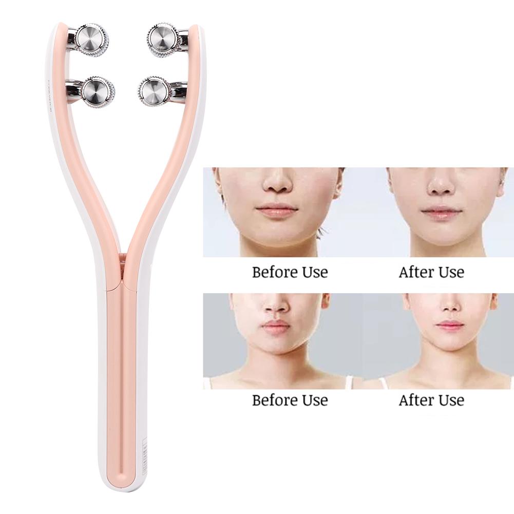 Face Massage Roller V Face EMS Lifting Tightening Anti Wrinkle Face Massager