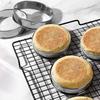 Nuovo Cerchio per Cottura in Acciaio Inossidabile Doppio Bordato Stampini per Biscotti Anello per Uova Circolare 10cm 8cm Anelli da Cucina Anello per Muffin Cucina