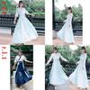 Hanfu Dress For Women With Embroidered Cross Collar And Polyester Fabric For Daily Wear