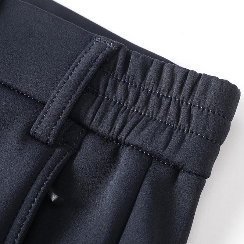 JOW Men's Brushed Warm Thickened Straight-Leg Trousers