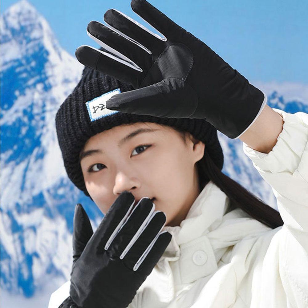 Breathable Bicycle  Gloves Thickened Skiing Mittens Women Winter  Gloves  Skiing