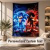 Sonic Tapestry, Personalized Custom Text, Wall Hanging Tapestry For Living Room Home Wall Decor