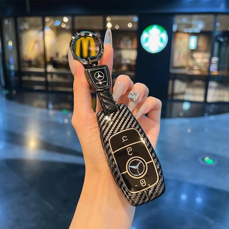Fashion Car Key Cover Case Shell Protective Bag For Mercedes Benz A E G GLS Class W177 W205 W213 W222 G63 X167 Maybach LL3