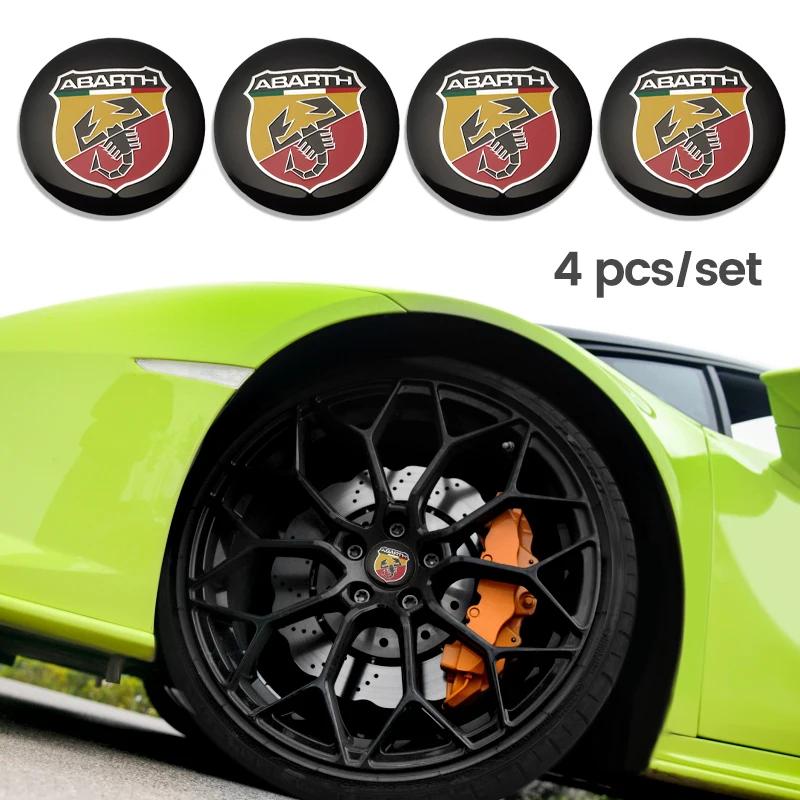Per Fiat Abarth 695 595 500 competizione 124 Spider PUNTO panda 56mm Adesivi Emblema Centrale Ruota Auto Coprimozzo Decalcomania