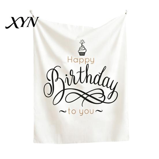 Nature Style Backdrop Baby Birthday Backdrop, Greenery Forest Banner for Boy Girl, Linen-like Polyester Fabric 100 Day Celebration Party Decorations,