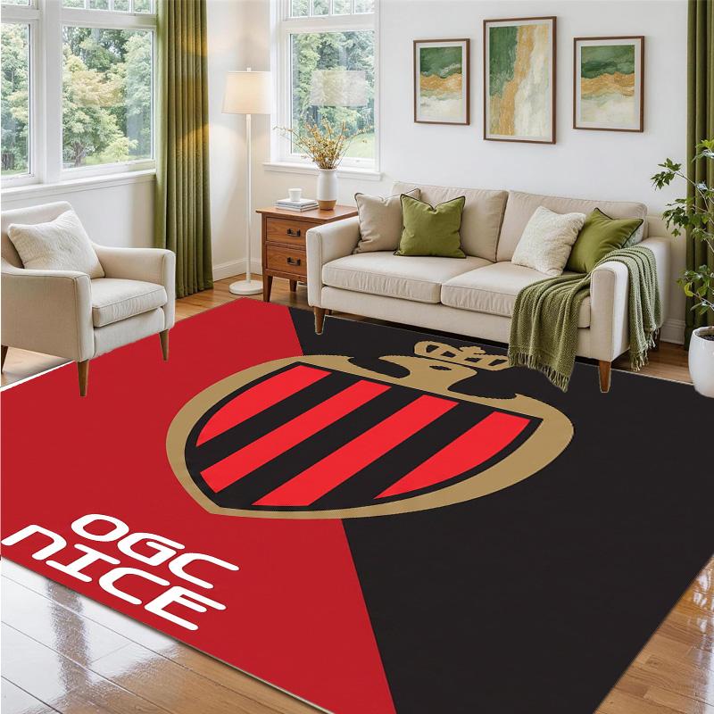 OGC Nice FC Design Crystal Velvet Rug Soft Decorative Mat for Bedroom Entrance