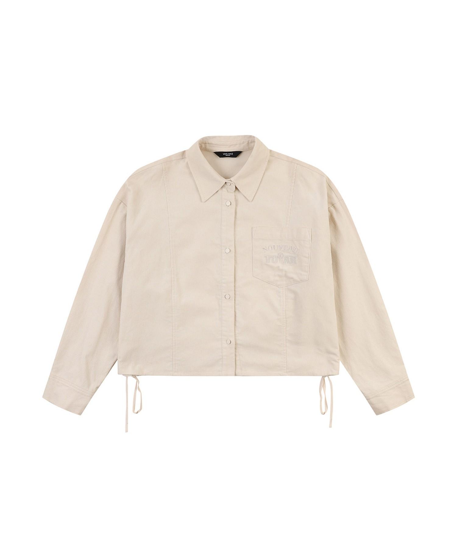 Vanake Crop Shirt_Vb3Yblud01Z Color: Cream(Cr)/Free(Free)