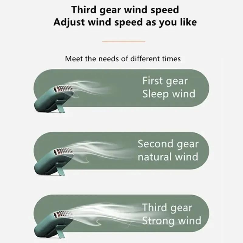 New Mini Portable Fan Portable Rechargeable Bladeless Turbo Ultra Quiet Student Hand Held Fan Outdoor Sports Travel Camping Gear