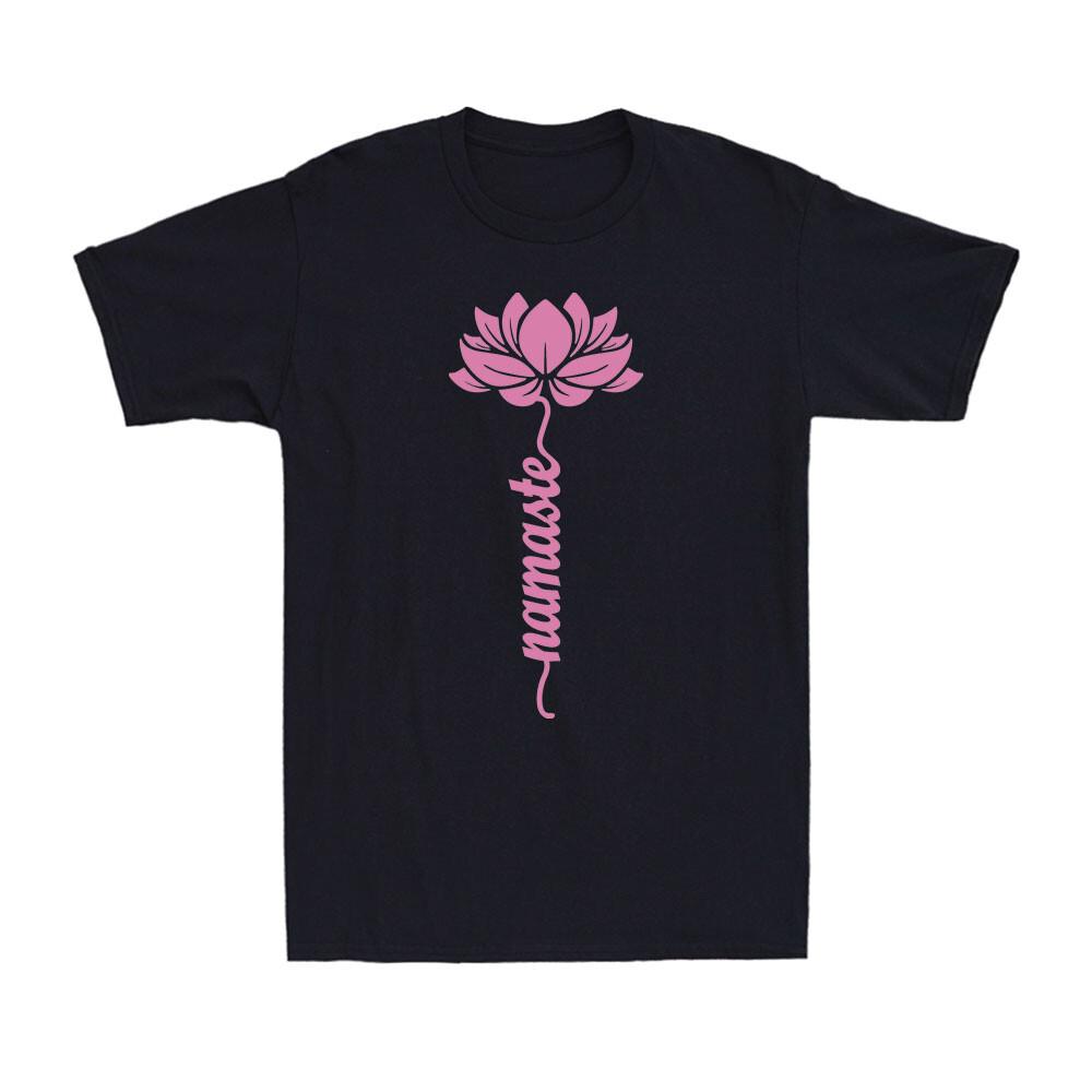 Namaste Yoga Shirt Funny Yoga Lovers Namaste Flower Unisex Short Sleeve T-Shirt S разноцветный