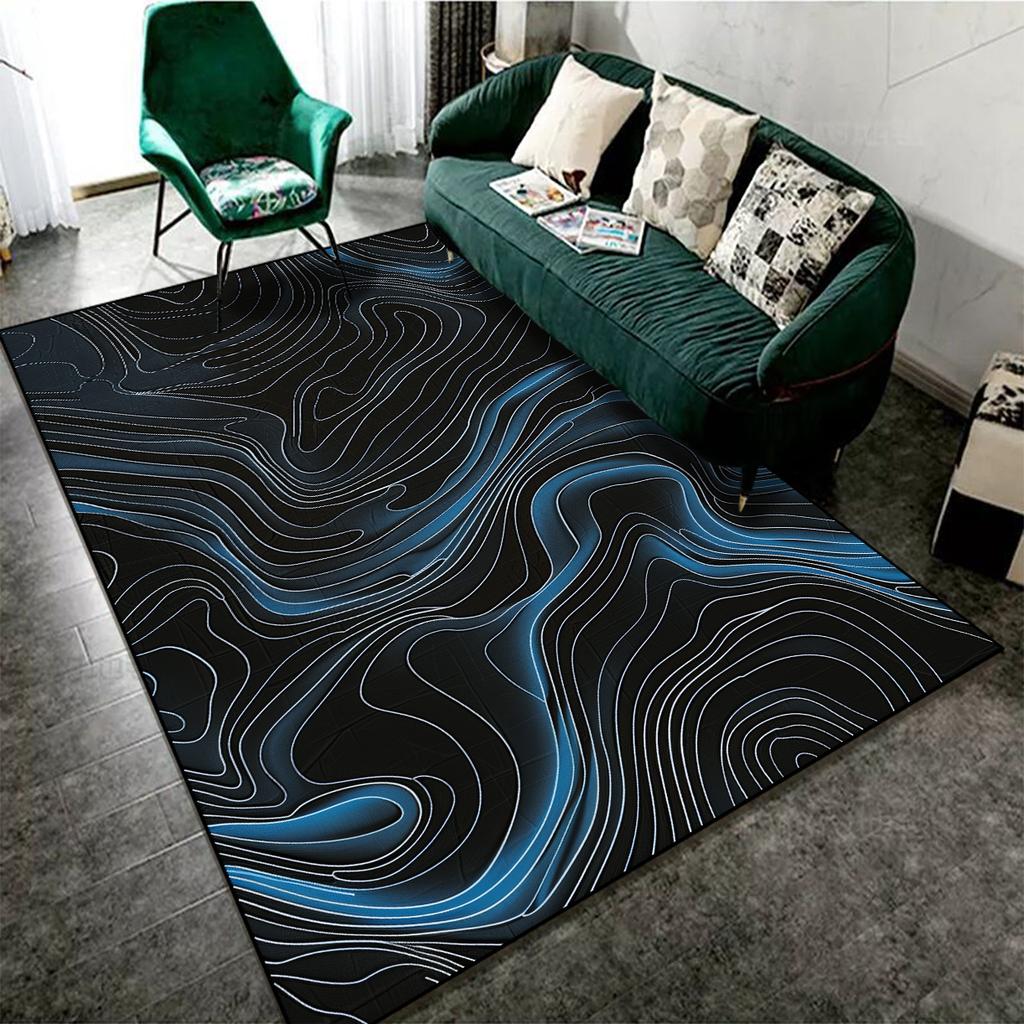 Nordic Abstract Living Room Carpet Decoration Home Large Area Easy Clean Sofa Area Floor Mat Bedroom Study Lounge Anti-slip Rugs