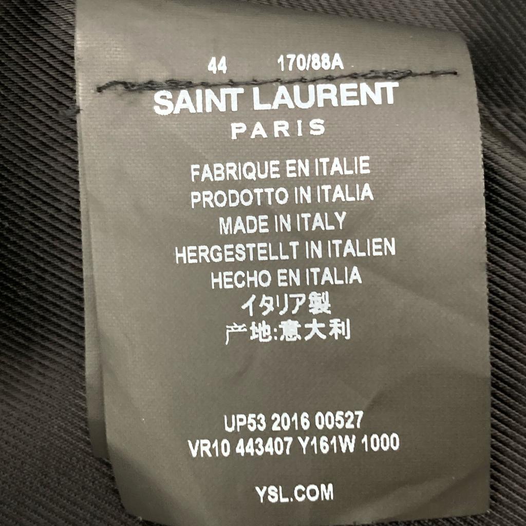 SAINT LAURENT PARIS 16AW EDIUM Palladium Sequin Teddy Jacket Jacket 44 blackUsed