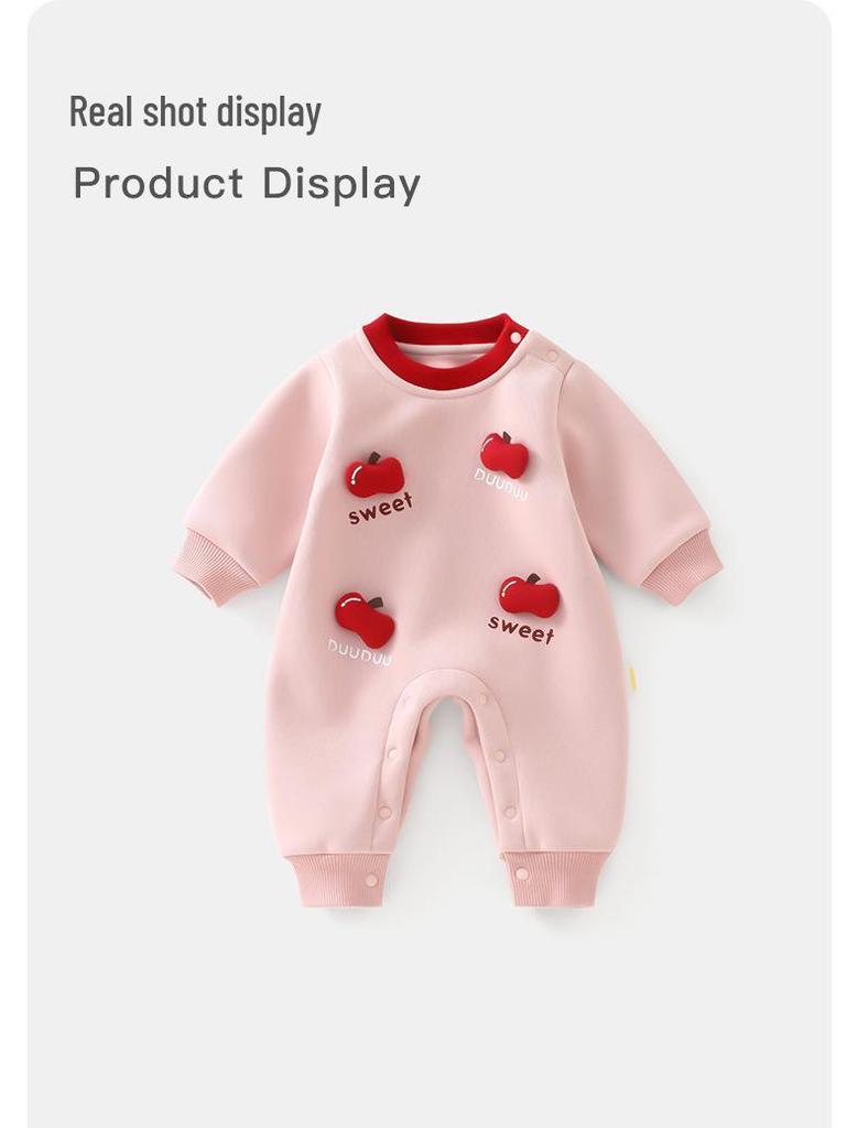 DUUDUU Unisex Baby Jumpsuit 2025: Newborn Long-Sleeve Romper for Autumn/Winter