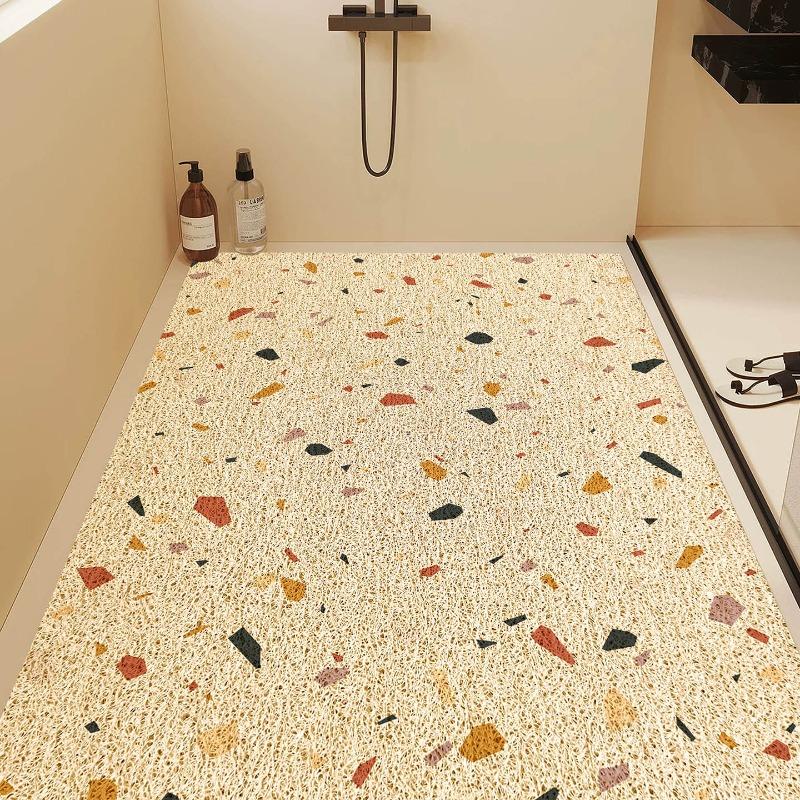 Alfombra antideslizante para baño,alfombra de anillo de alambre,alfombra de baño para inodoro,hueca y anticaídas 40cm x 60cm