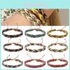 New Arrival Colorful Handcrafted Leather Woven Minimalist Literary Bracelet For Women Bohemian Style