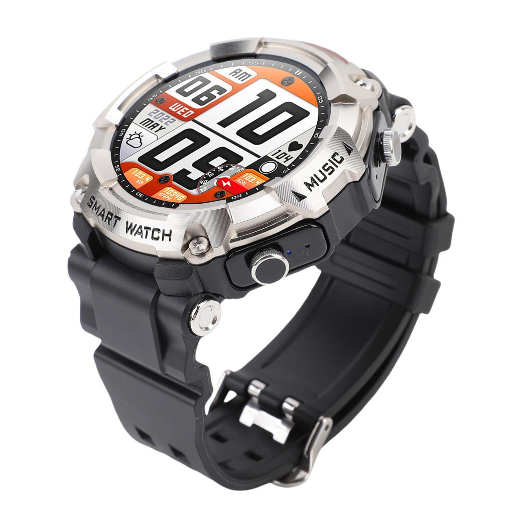 2 In 1 Smart Watch with Wireless Stereo Earbuds 1.52 Inch Screen NFC Fitness Tracker Smartwatch MP3 Music Recording