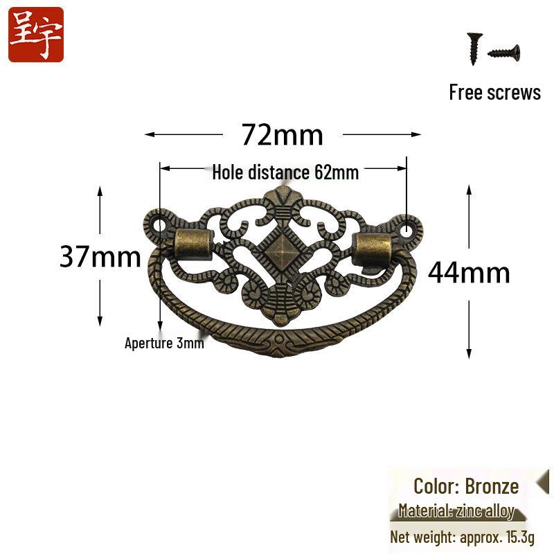 European Style Zinc Alloy Retro Drawer Pulls and Cabinet Handles