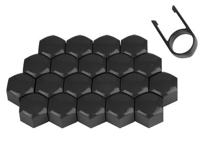 19" Screw Caps, Black, 20 Pcs.