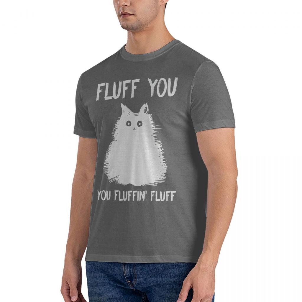 Sport T-Shirt You Fluff Lustige Katze Oversize T-Shirts Mann Vintage Lustig Für Männer Top y2k Mann Kurzarm T-Shirt