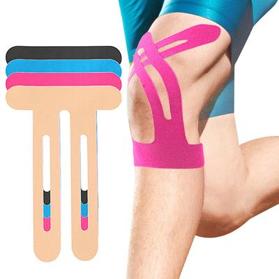 5Pcs Precut Kinesiology Tape Elastic Knee Athletic Tape Breathable Sport Knee Tape for Knee Support & Stability