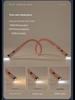 Foldable Double Head USB-Charged LED Neck Reading Lamp with Three Colors