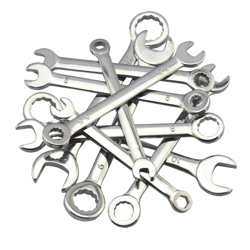 Mini Metric & Imperial Wrench Set 4-11mm Box/Open End