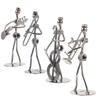 Metal Guitar Player Statue Violin Band Man Model Mini Decoration Handicraft  For Music Lovers