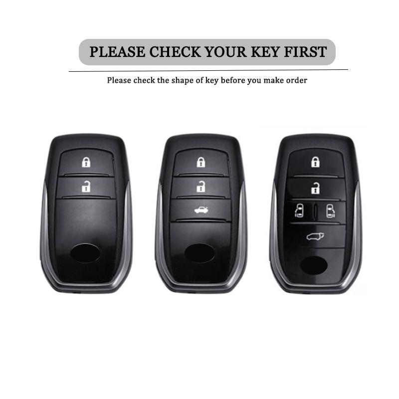 Alloy Auto Key Fob Cover Case Fit For Toyota Rav4 Yaris Cross Corolla Land Cruiser 200 Crown Camry Protector Key Fob Housing Auto Accessories