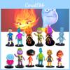 6-9cm Crazy Element City Figures With Base Pack Of 8 Assorted Pvc Toys For Kids 4-6)