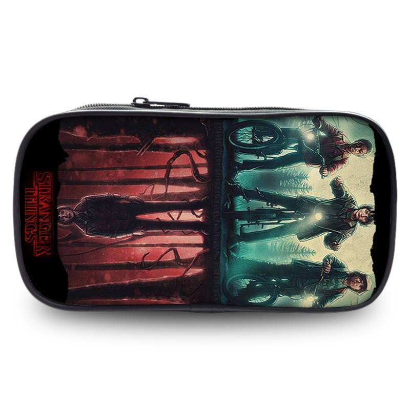 Stranger Things Pencil Case With Nylon Material For Students And Kids