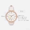 Fieldwork Analog Watch with Leather Simple Floral Rosam Women's Strap, Pattern, White, MKL2611-1