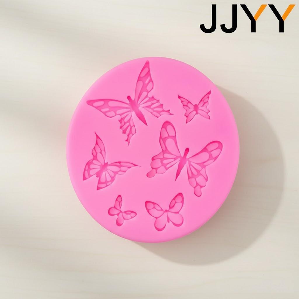 

DIY Butterfly Silicone Mold for Fondant Cake Epoxy Resin Baking Tool Decorative Supplies Kitchen Accessories розовый