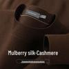 SHANSHAN Men's Silk Cashmere Heavyweight Round Neck Sweater