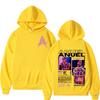Rapper Anuel AA Real Hasta La Muerte Album Tour Hoodie Streetwear Men Women Vintage Hip Hop Pop Music Hoodies Casual Sweatshirts