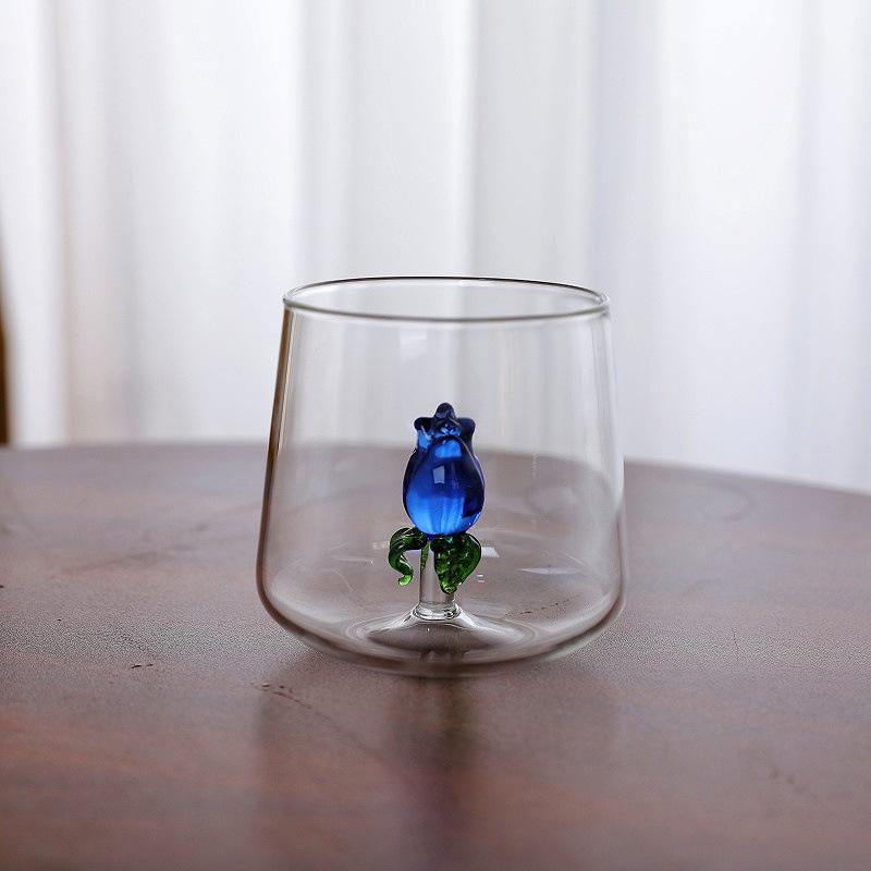 

3D Декоративна склянка для віскі, коктейлів, кави та соку - Прозорий одношаровий дизайн 300ml