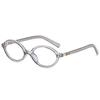 20953 New Fashion High-End Oval Glasses Frame 2024 New Personalized Anti-Blue Flat Glasses