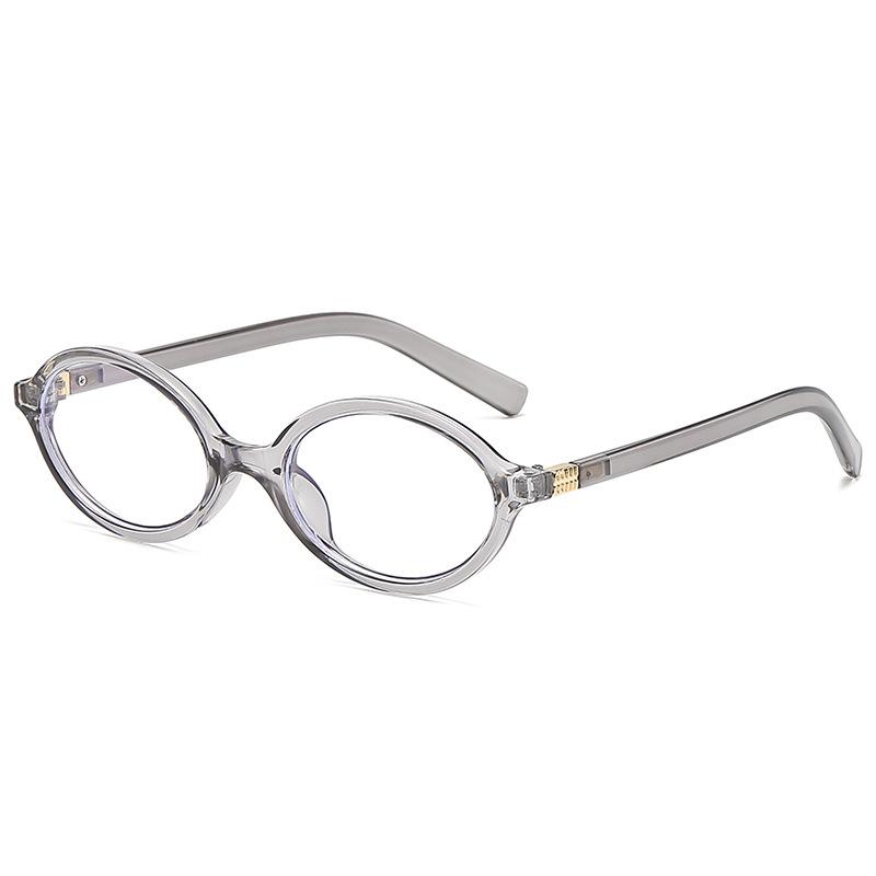 20953 New Fashion High-End Oval Glasses Frame 2024 New Personalized Anti-Blue Flat Glasses