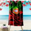 Giant Beach Towel with Portugal Flag and Crest Print, Quick Dry Microfiber, Soft Absorbent, for Beach Pool Travel Fan